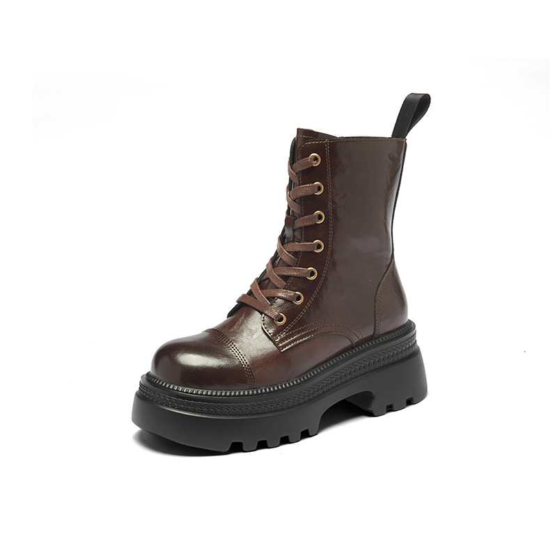 Auge Lion Den Martin botas mujeres 2026 nuevo otoño británico botas casuales con suela gruesa, botas medianas Maillard