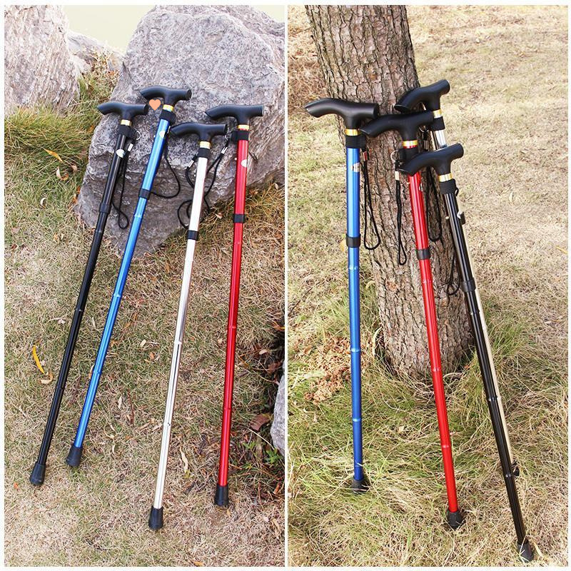 アウトドア用品、旅行用品、ハイキングスティック、松葉杖、軽量アルミ合金5段伸縮式高齢者用松葉杖|undefined