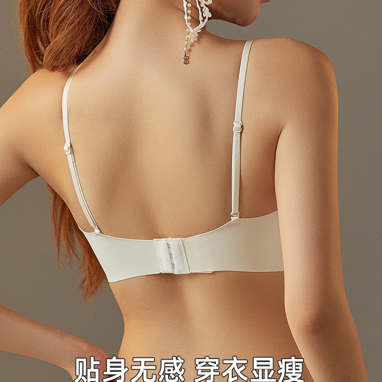 6180 French Pure Desire Sexy Encaje Sin Anillo de acero Ropa interior delgada antideslizante de verano Hermoso sujetador de pecho grande