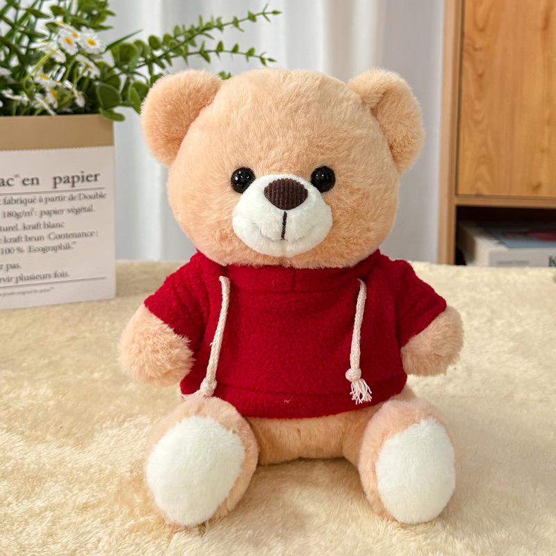 Suéter transfronterizo Teddy Bear muñecas muñecas juguetes de peluche actividad de publicidad LOGO impresión regalos de graduación escolar