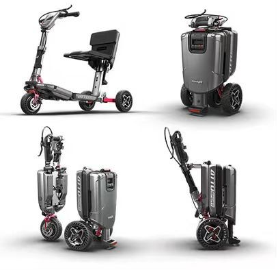 Original imported intelligent electric tricycle elderly scooter one-button remote control electric folding elderly battery car