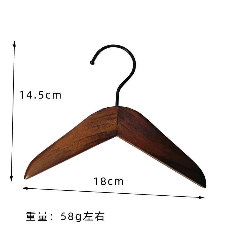 18cm 레트로 컬러 애완동물 옷걸이(검은색 후크 포함)