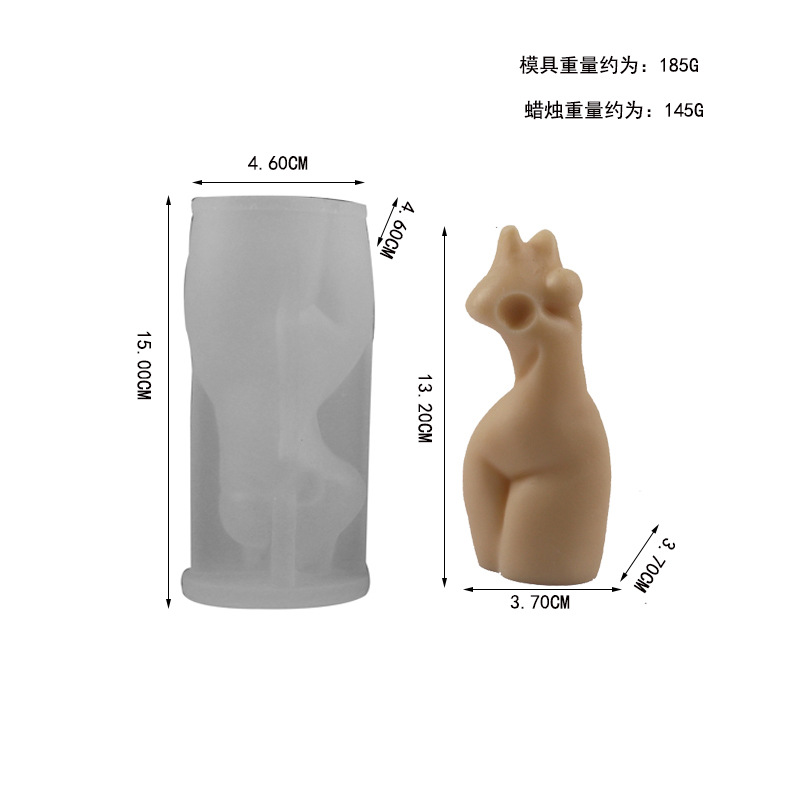 Cuerpo aromaterapia vela molde de silicona DIY Europea simple retrato decoración yeso epoxi utensilios para hornear