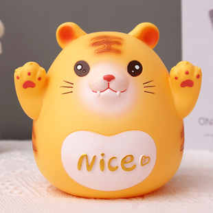 Cartoon Cute Kitten Piggy Bank Anti-fall Piggy Bank Large Capacity Can Only Enter Creative Children's Birthday Gift Cloud