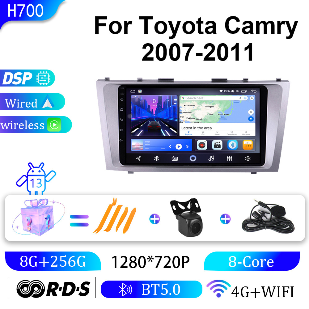 Suitable for Toyota 07-11 Camry car navigation Android large screen Bluetooth gps reversing image navigator 4