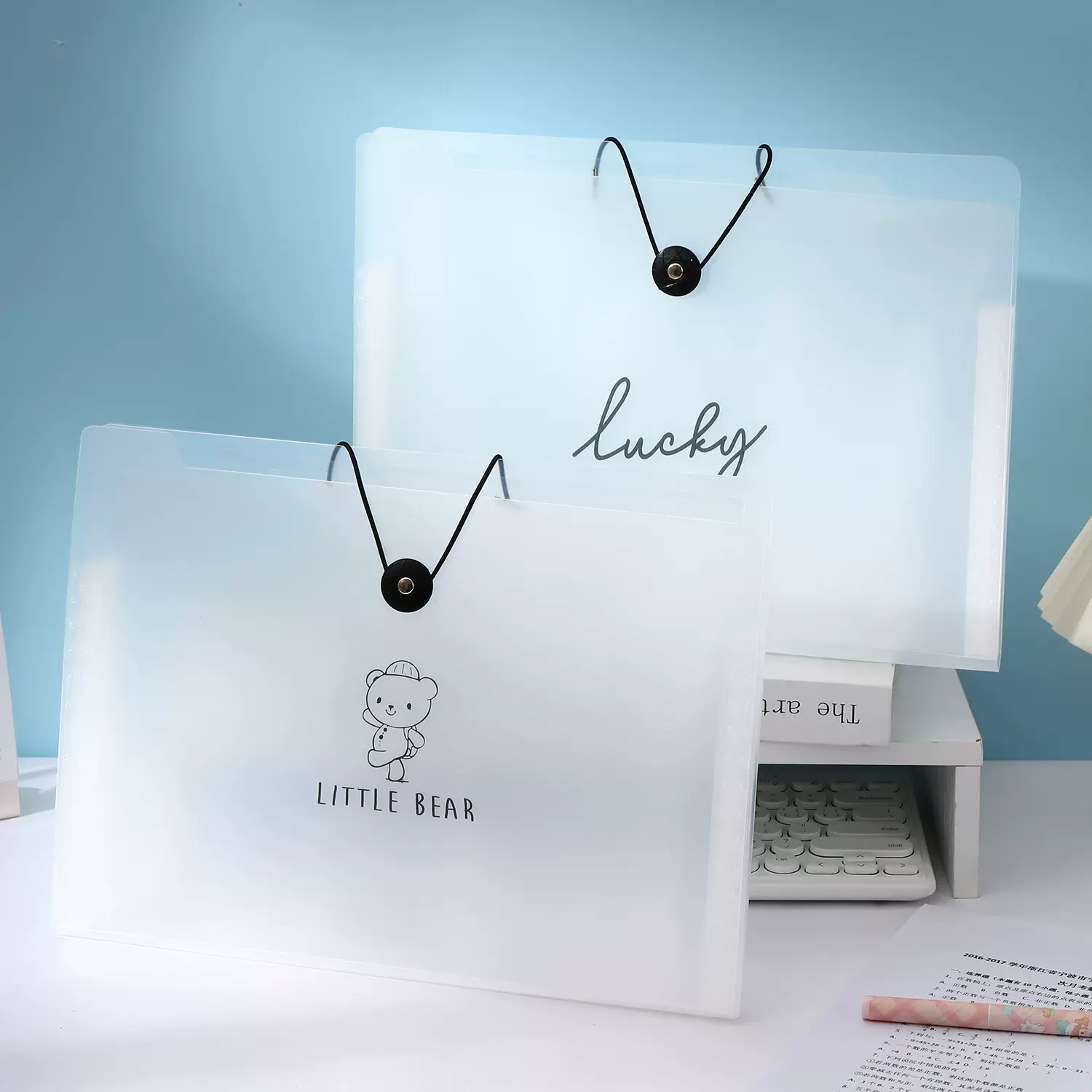 简约文件夹pp搭扣多层插页资料册A4试卷琴谱收纳册整理档案夹加厚