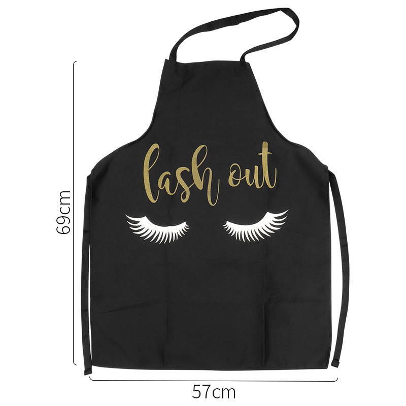 Delantal especial para pestañas de injerto al por mayor, delantal de uñas de pestañas hermosas, delantal de algodón y lino universal para hombres y mujeres