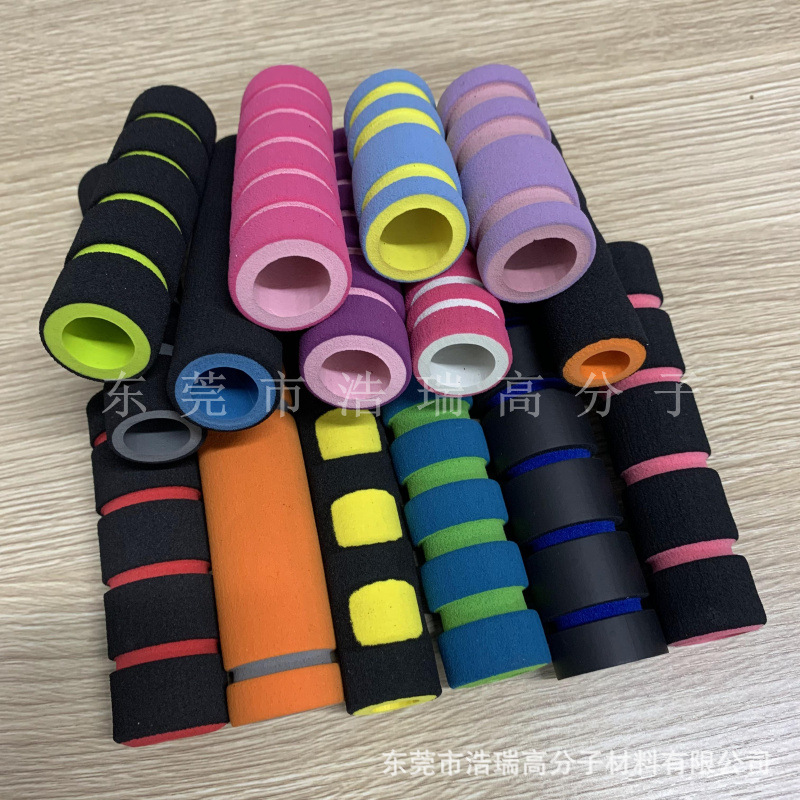 双色跳绳海绵手把套 橡塑NBR发泡海棉套管 健身器材 泡棉手柄跳绳