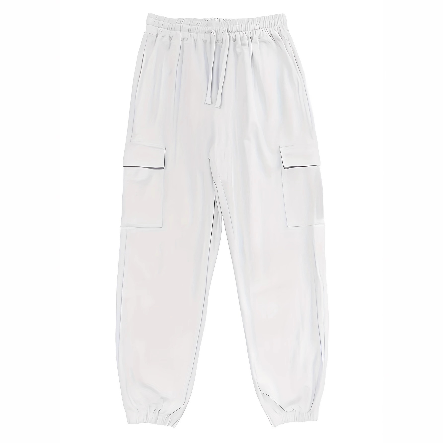 Men's Linen-Cotton Casual Jogger Pants, Relaxed Fit Drawstring Multi-Pocket Trousers For Autumn_viptrois.com