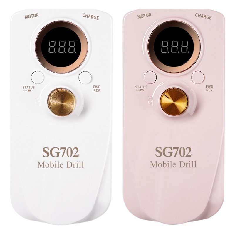 Máquina de molienda eléctrica de uñas máquina de eliminación de uñas pantalla LCD almacenamiento de energía Velocidad Ajustable salón de uñas especial