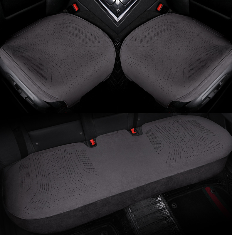 2025 New Rams Suede Car Seat Cushion Four-Season Multi-Piece Set