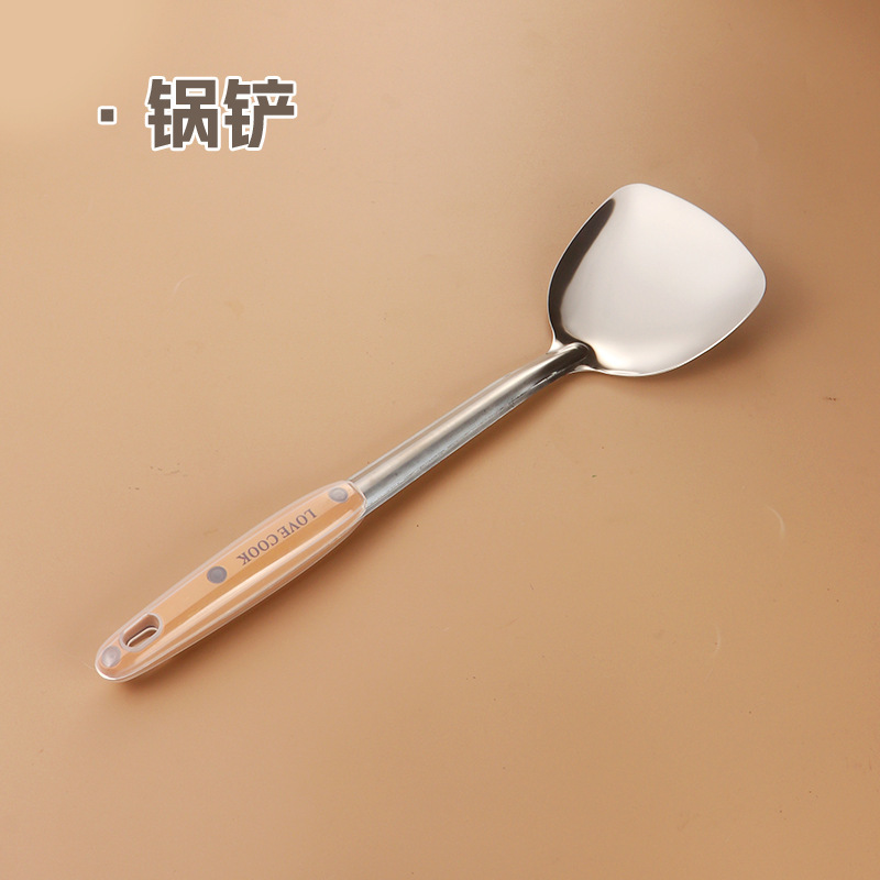 ステンレスの鍋シャベル家庭用調理器具セットキッチンは鍋にくっつかないです。|undefined