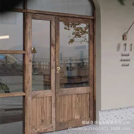 老榆木仿古民宿室内门房间套装门单开室内门民宿餐厅复古包口门
