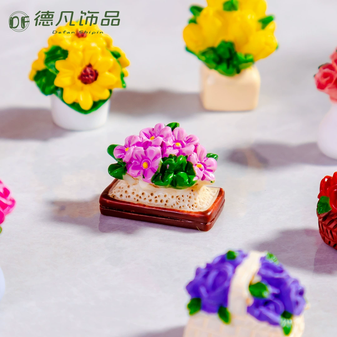 Симуляционная bouquet маленькая горшковая микропейзаж декоративная смола маленькие аксессуары поделки ювелирные изделия живой секционный пакет украшение автомобиля