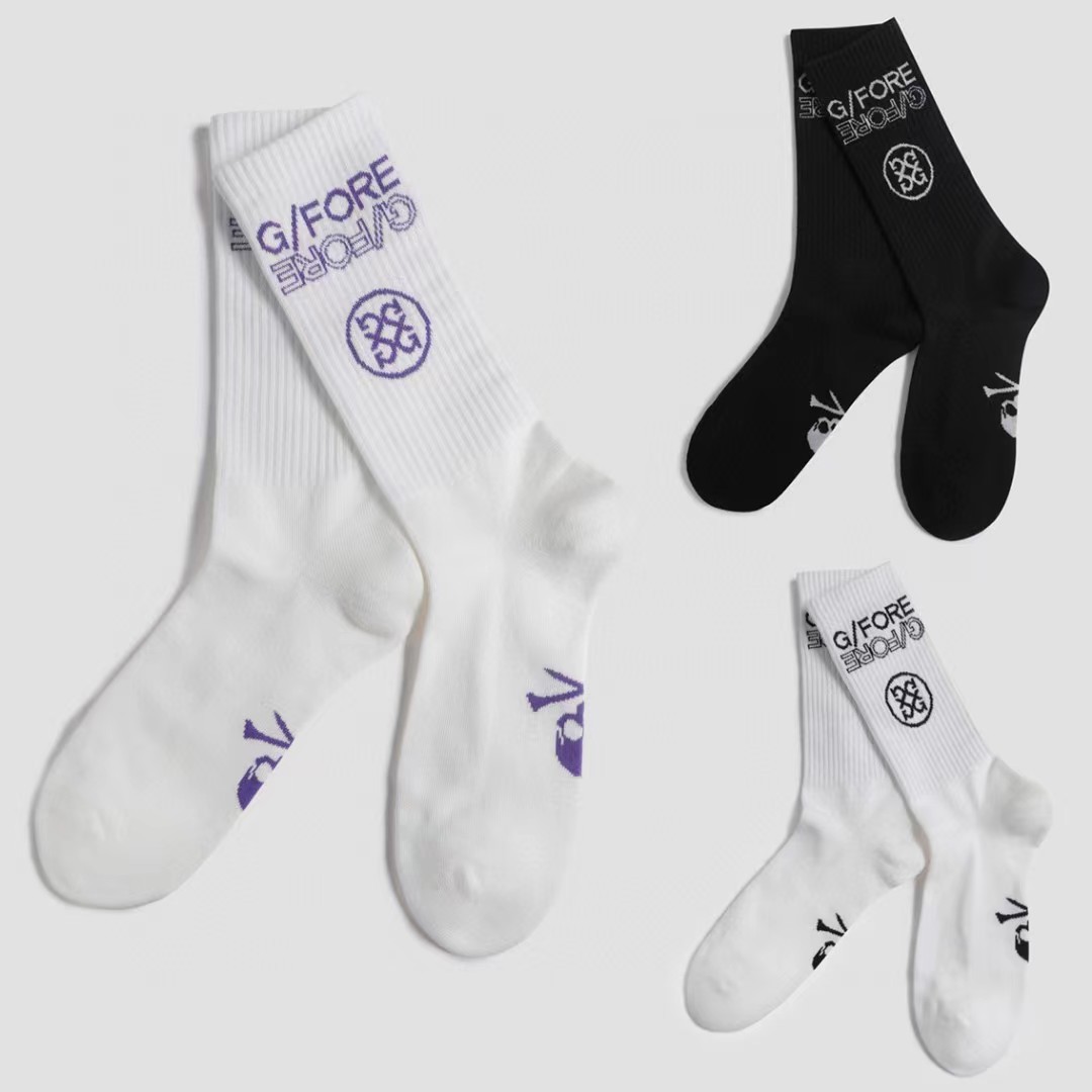 New Men's and Women's Golf Sports Stockings Over-the-Knee Socks Short Socks Contrast Color Striped Standard Socks Towel Socks