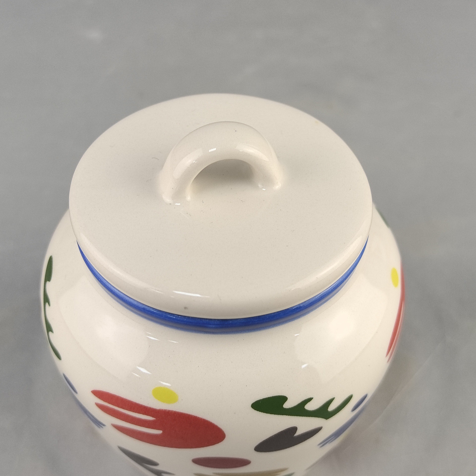 Artesanía de cerámica creativa decoración de mesa lata de almacenamiento joyería joyero collar de anillo frasco de cera a prueba de polvo con tapa