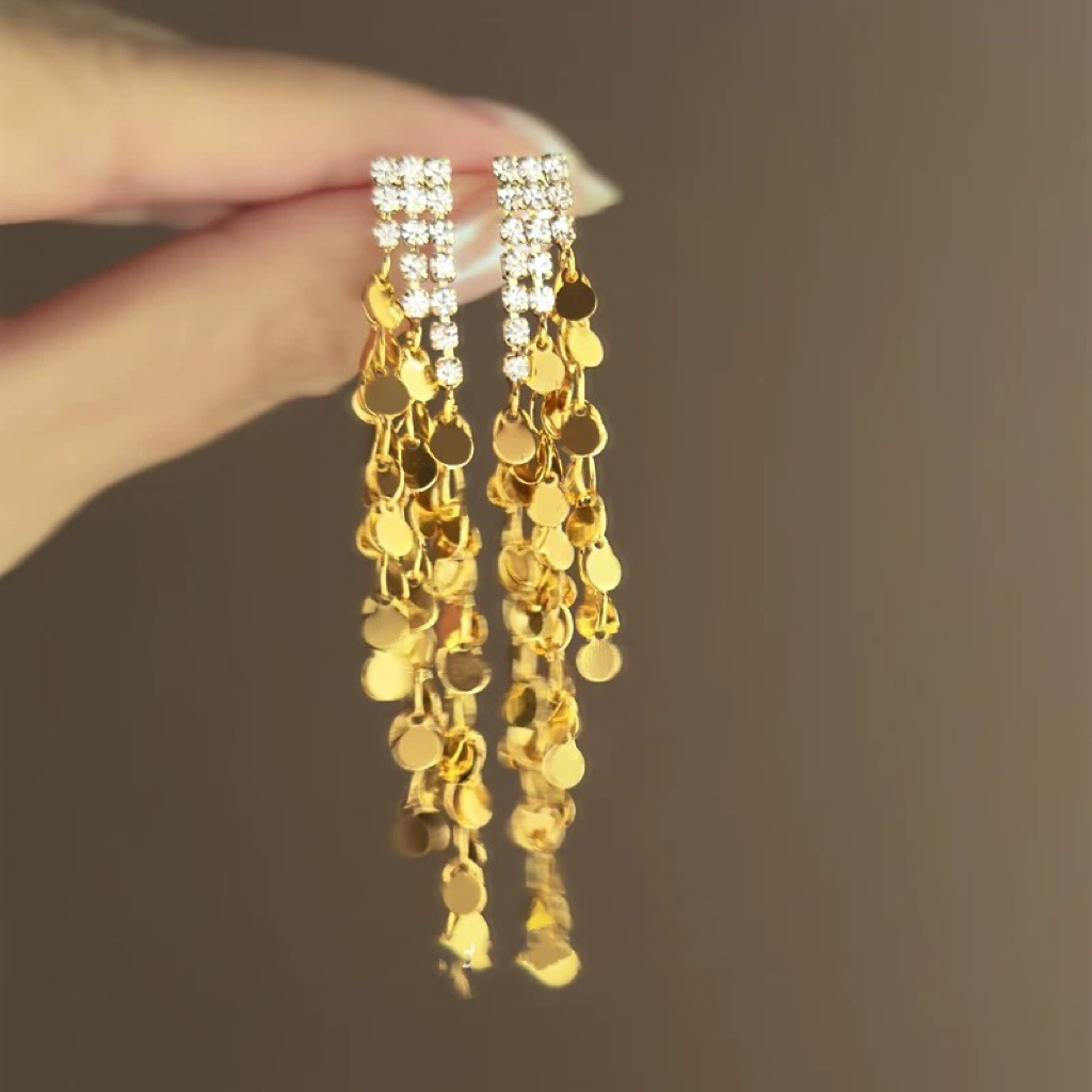 Pendientes de borla de flores transfronterizas de aguja de plata Pendientes de diseño de nicho europeo y americano Pendientes de temperamento de moda femenina Lujo ligero y de alta gama