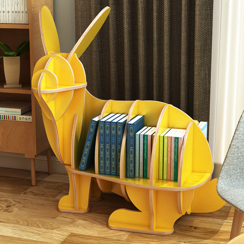Children's Bookshelf Shop Window Decoration Display Rack Home Living Room Simple Floor-Standing Cartoon Baby Picture Book Storage Rack