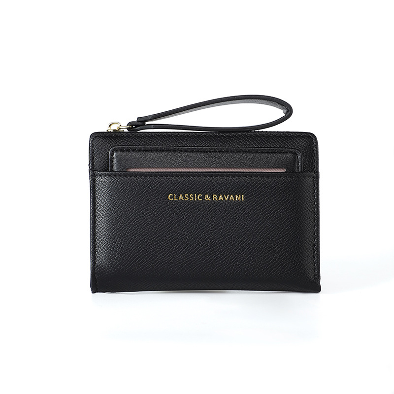 Nueva billetera de mujer corta bolsa de tarjetas de color sólido2024 mujeres de alto nivel sentido transfronterizo cremallera fuente de bolso de cambio fabricantes