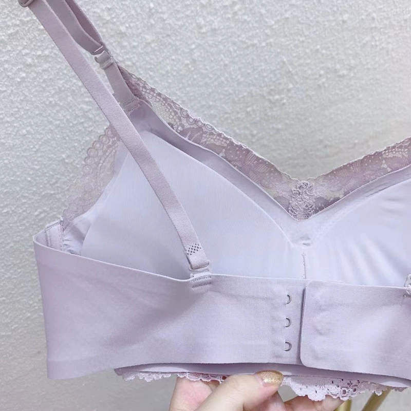 Кружевное белье, тонкий бюстгальтер, sexy беспроводной бюстгальтер, съемный пуш-ап
