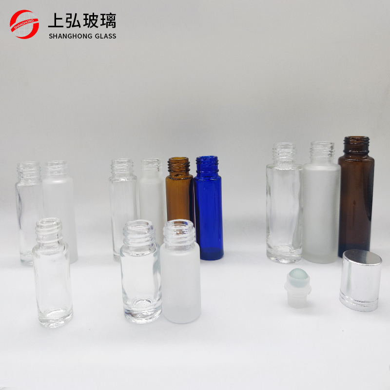 旅行ポータブルエッセンシャルオイルボトル 10 ミリリットルローラーボールボトル空ボトルつや消し香水詰め替えローラーボールボトルサンプルガラスボトル|undefined