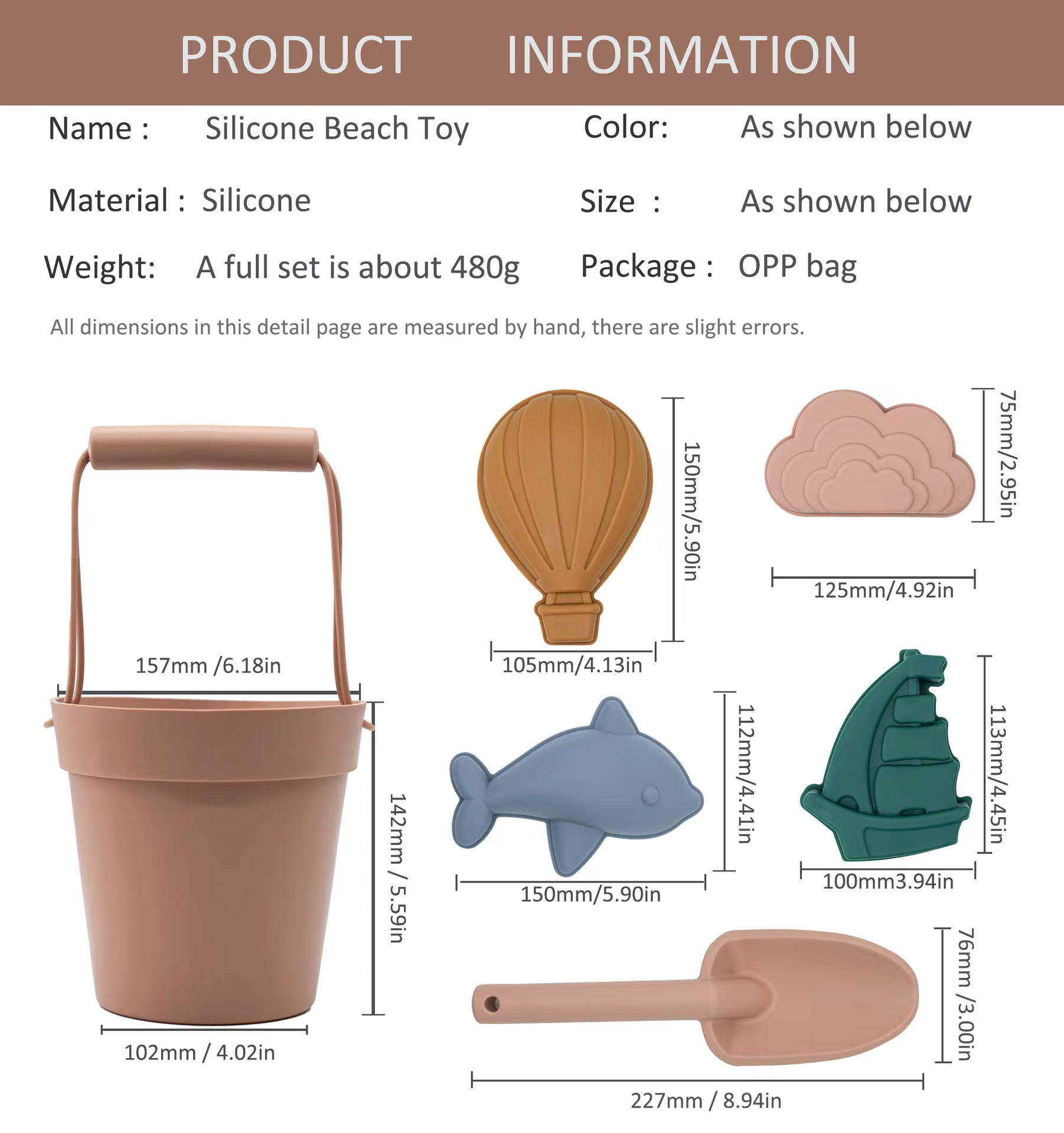 Jugar herramientas de arena Material de silicona Cubo de arena junto al mar Jugar herramientas de arena silicone beach toys