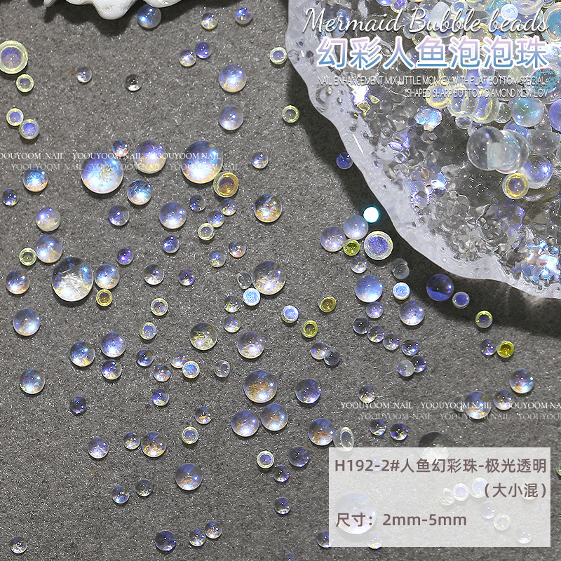 H192-2#Aurora transparent size mix [2-5mm] 1 piece