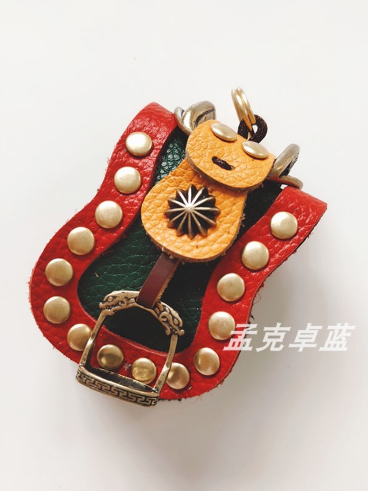 Mongolian Horseback Ethnic Color Saddle Pendant Hanging Chain Inner Mongolia Grassland Commemorative Gift Handmade New