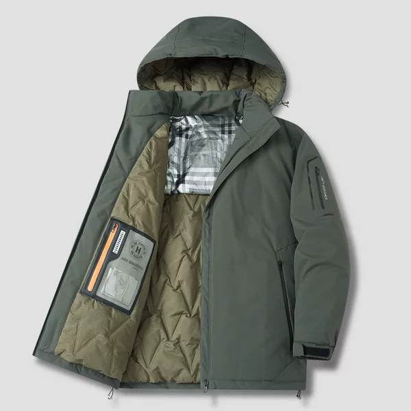 2023 Winter Cotton-padded Clothes Men's plus size Loose Casual Cotton-padded Clothes Fashionable Hooded Sports Bread Clothing Graphene Warm Clothing