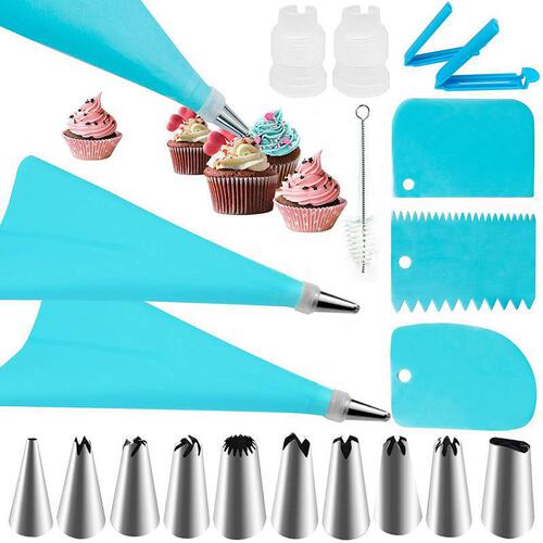 20 21 32 33 36 39 Pieces Cake Decoration Icing Tips Icing Bags Cream Spatulas Biscuit Tool Set