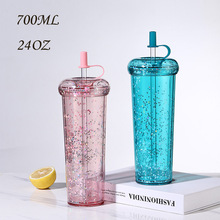 24OZ�p�ݸ߼��p������ˮ��700ml�ɐ�Ů�����ܱ�y�r�и��ֵ��֭