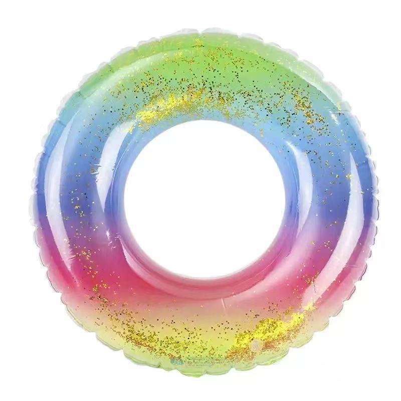 Nuevo anillo de natación para padres e hijos red retro doble bolsa de aire bajo la axila verde engrosado anillo flotante inflable al aire libre