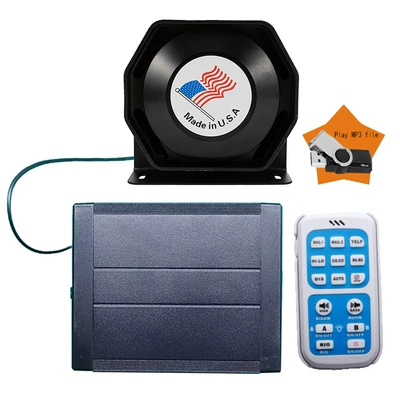 Car-mounted alarm MP3 loudspeaker 12V24V high-pitched remote control siren AS920BH-MP3+ octagonal speaker