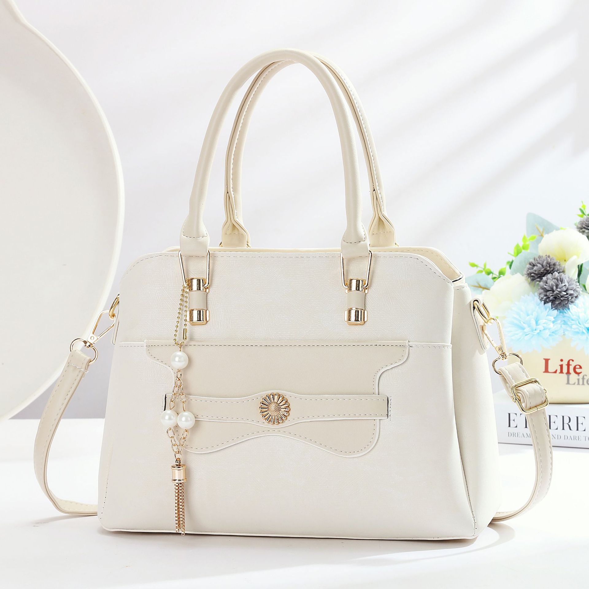 Casual de moda colgante bolso de mano temperamento atmósfera textura mochila de viaje diario mochila Handbag