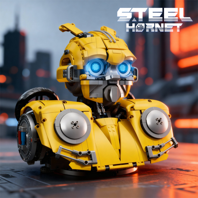Deke 4011 Large Steel Wasp Transforming Robot High-Difficulty Puzzle Assembly Building Block Model Toy
