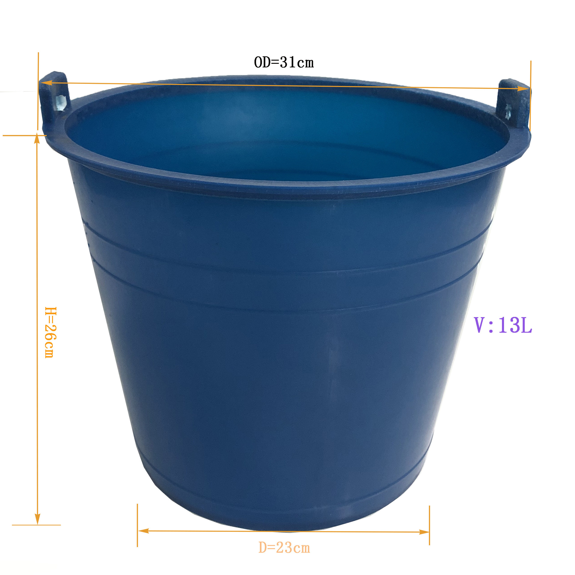 13L蓝色泥桶 水泥桶 灰桶  韧性强建筑桶