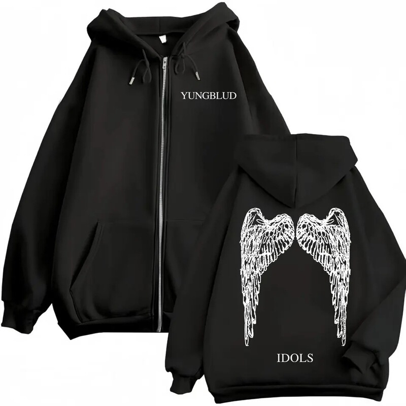 Youngblud 2025 New Album Idol Merchandise Zip-Up Hoodie for Men and Women Rock Hip-Hop Zip-Up Hoodie Youngblud 2025 New Album Idol Merchandise Zip-Up Hoodie for Men and Women Rock Hip-Hop Zip-Up Hoodie