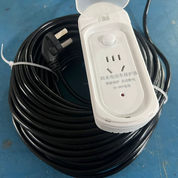 25-meter black line, rainproof + automatic power outage model, white, special for electric vehicles