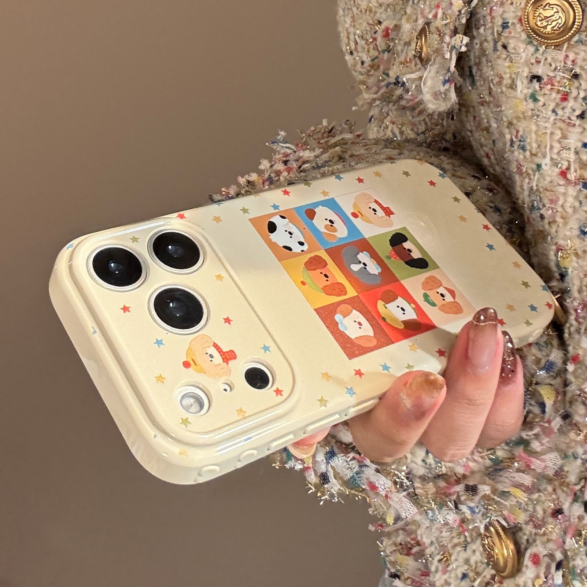 Custodia per telefono con stelle colorate per iphone pro max_voghion.com