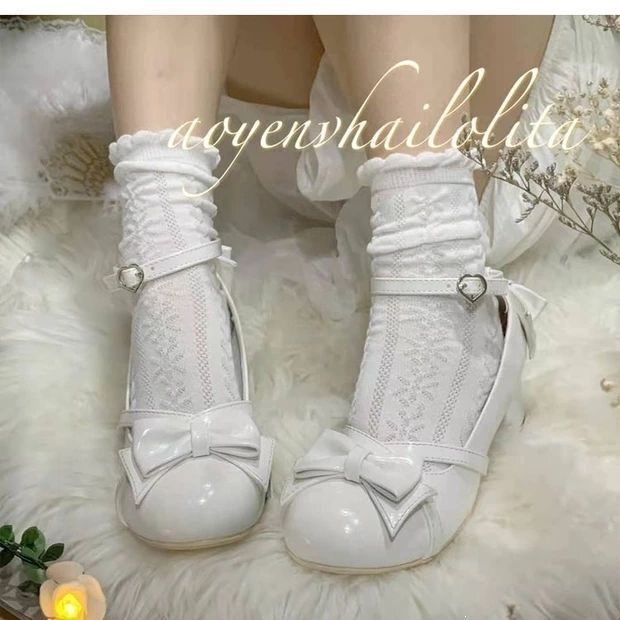 Round-Toe Cute Lolita Shoes for Women, Original Limited Edition, Versatile Chunky Heel, Bowknot Single Shoes, Mid-Heel Mary Jane Shoes for Women Round-Toe Cute Lolita Shoes for Women, Original Limited Edition, Versatile Chunky Heel, Bowknot Single Shoes, Mid-Heel Mary Jane Shoes for Women