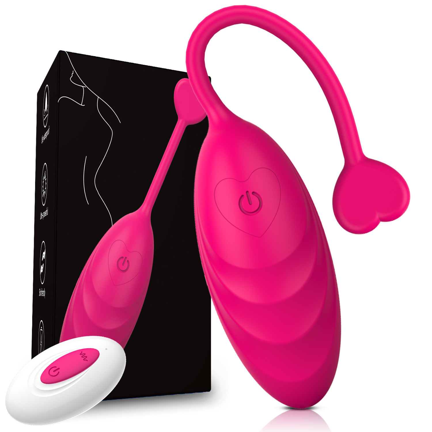 Wireless Remote Control Love-Heart Vibrating Egg, Silicone Mini Wearable Vibrator for Women — detail image 2