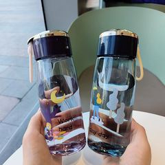 Plastic Cup Portable Leak-Proof Shockproof Student Simple Cup with Lid Water Bottle for Women Summer Large Capacity Tumbler Wholesale