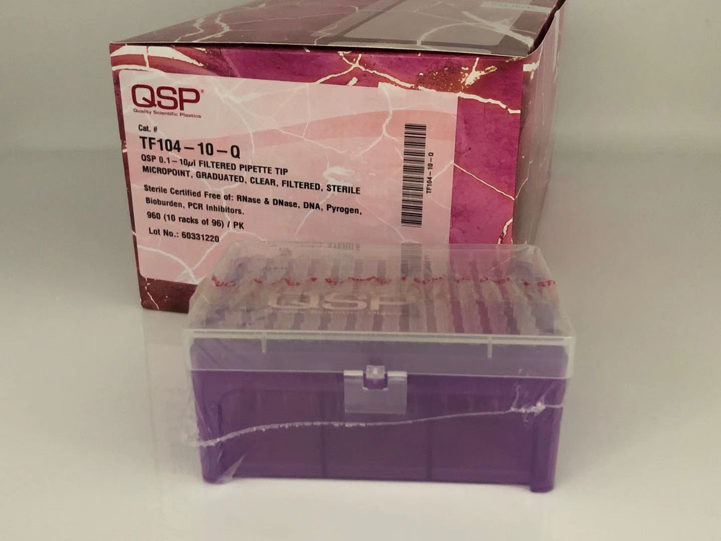 Thermo QSP  10ul 带滤芯 盒装吸头枪头 96支/盒 TF104-10-Q
