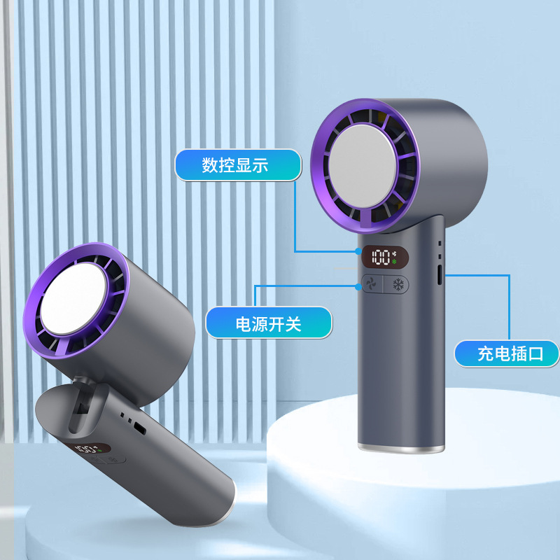 2025 nuevo ventilador portátil de alta velocidad de 100 velocidades mini usb plegable portátil turbina pequeño ventilador al por mayor