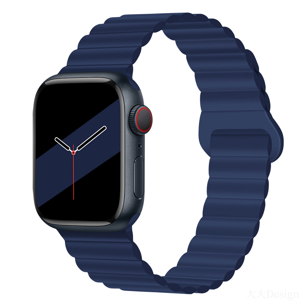 適用iwatchs9ultra1-8世代リンゴ時計バンド磁気吸引時計バンド運動シリコンリンゴ時計バンド