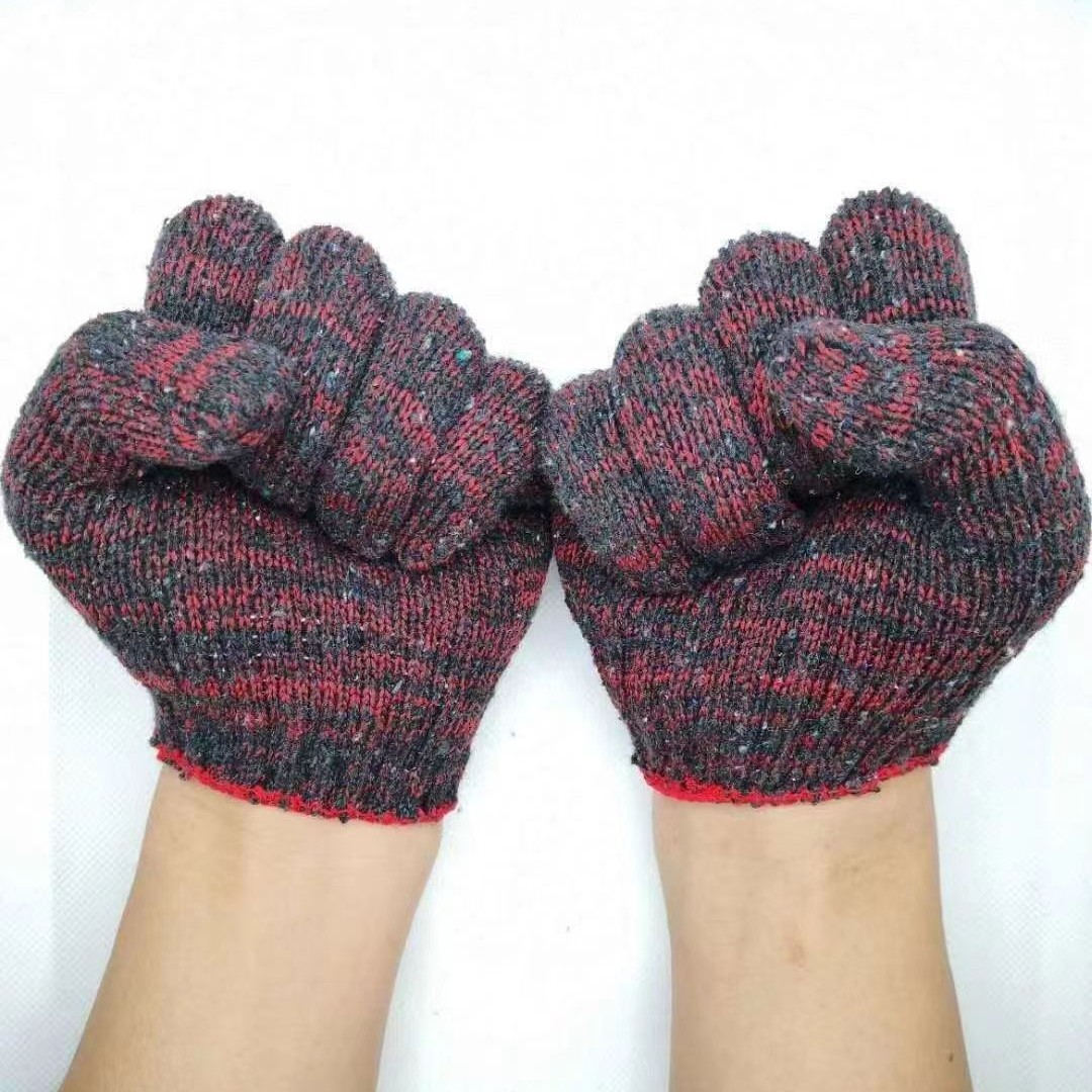 现货花色尼龙纱手套加厚劳保手套600g700g800g密针手套