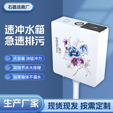 水箱马桶抽水箱厕所手按式通用水箱蹲便水箱塑料挂墙式节水水箱