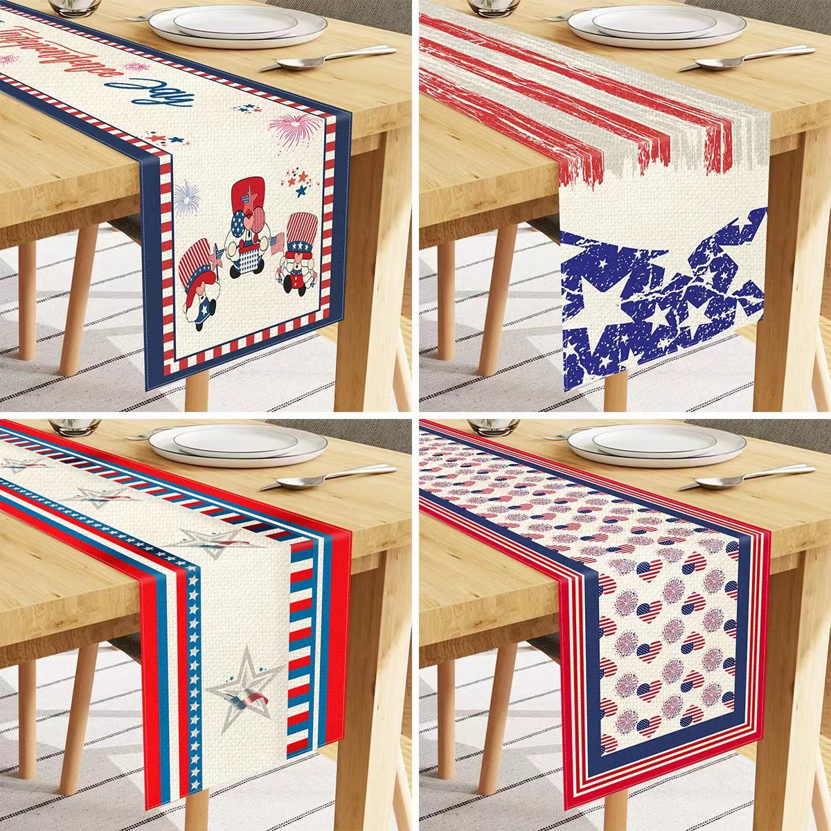 Nueva mesa de lino transfronteriza de Amazon tabla de comedor al aire libre tabla de comedor anticontaminante tabla de mesa de té tabla de mesa de comedor image 1