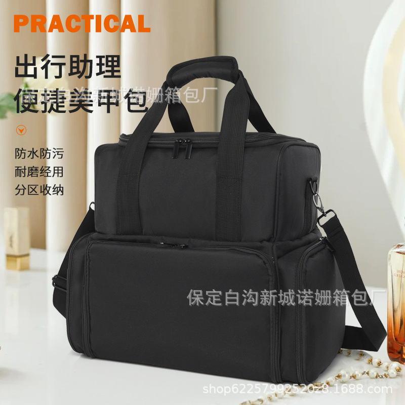 Foreign Trade Cross-border Women's Cosmetic Bag Large Capacity High-level Multi-function Handbag Nail Art Portable Bag Storage Bag