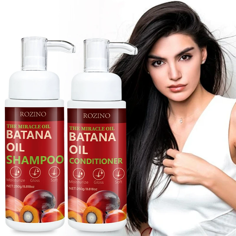 Набор шампуня и кондиционера для гладкости и улучшения состояния вьющихся и непослушных волос с ароматом красной батаны, обеспечивающим мягкость и шелковистость.